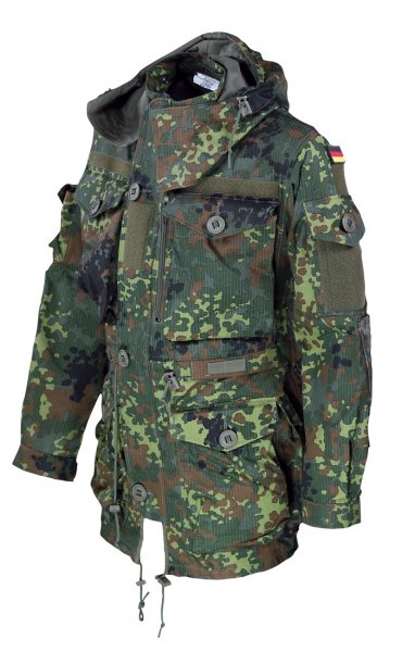 Einsatzkampfjacke KSK - Smock - RipStop - Flecktarn - Frontansicht