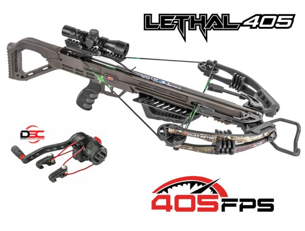 Killer Instinct LETHAL 405 Armbrustpaket 405 FPS 210 LBS mit Kurbelspannhilfe