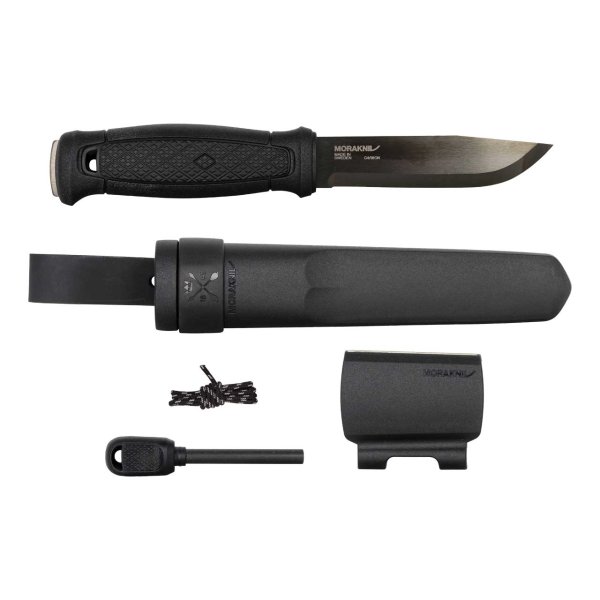 Morakniv Garberg BlackBlade Messer mit Klinge aus Kohelnstoffstahl und Survivalkit