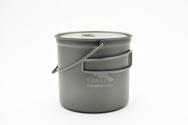 Toaks Titanium 1100ml Pot mit Bail Handle – Topf aus Titan