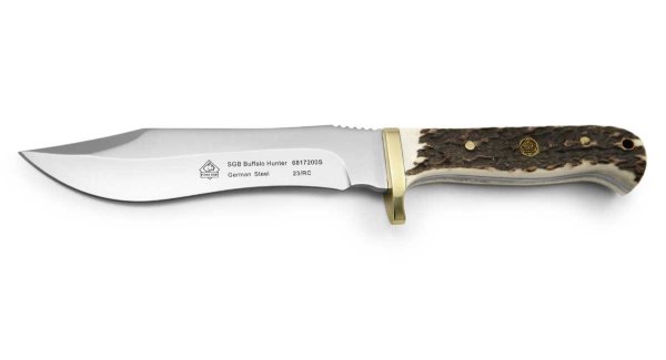 Puma SGB Buffalo Hunter Stag - Griffschalen aus Hirschhorn