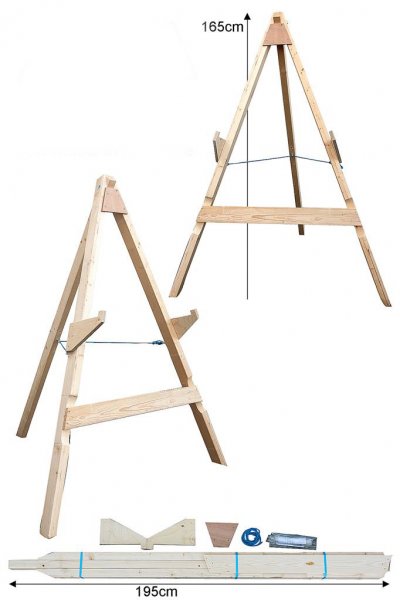 Avalon Zielscheibenständer aus Holz für Zielscheiben 70 bis 130 cm