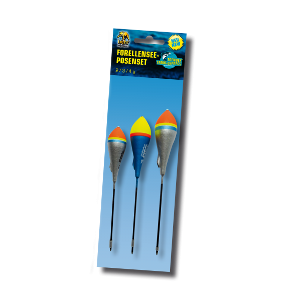 Behr Trendex Forellenposen-Set 2 g, 3 g, 4 g