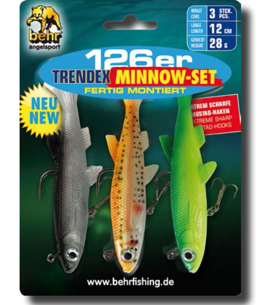 Behr Trendex 126er Minnow 3er Set montiert 12 cm 28 g