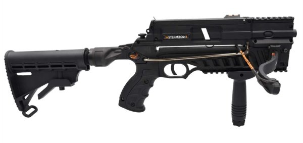 Steambow AR-6 Stinger II Tactical mit Schnellwechsel-Wurfarmsystem und Tuning Abzug