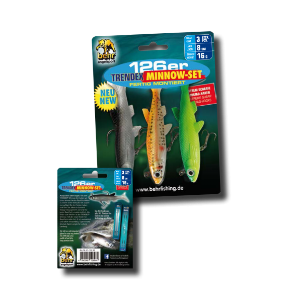 Behr Trendex 126er Minnow 3er Set montiert 8 cm 16 g