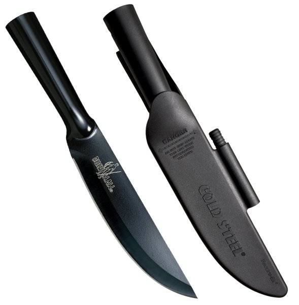 Cold Steel Bushman Outdoormesser mit Hohlgriff inkl. Scheide und Feuerstahl